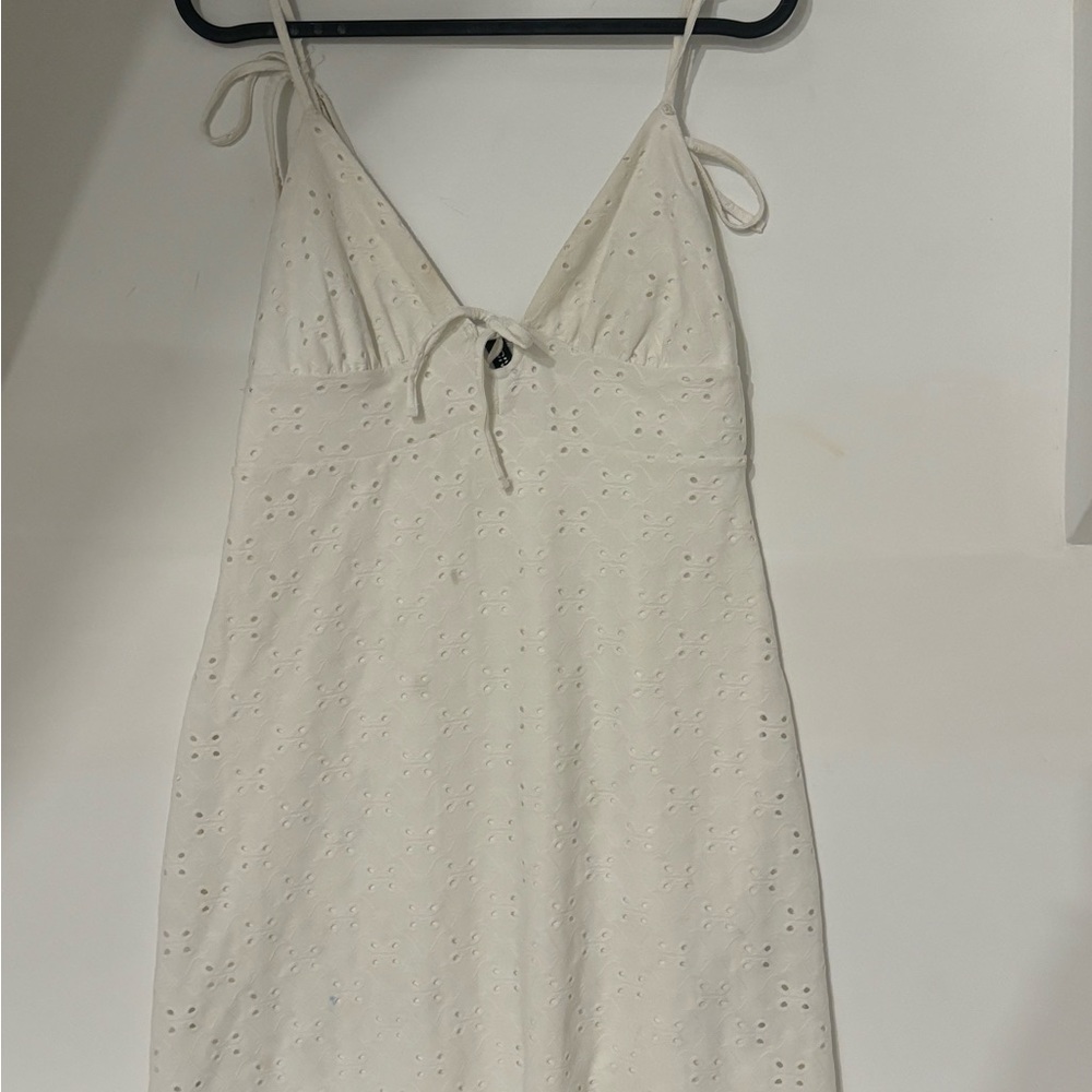 H&M Cream Eyelet Dress